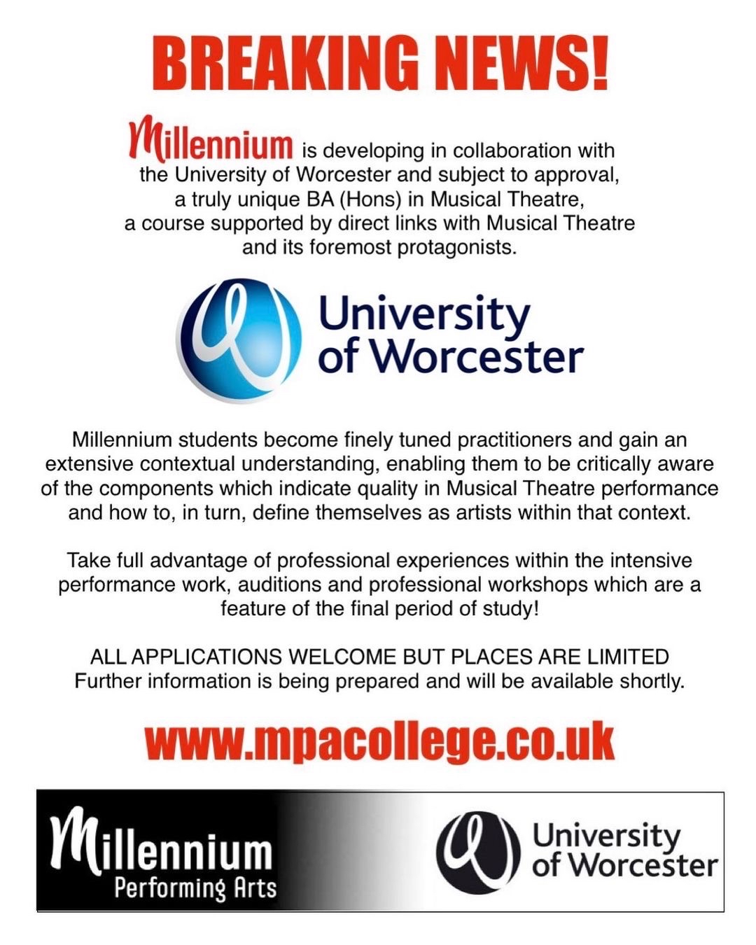 University of Worcester MPA Course